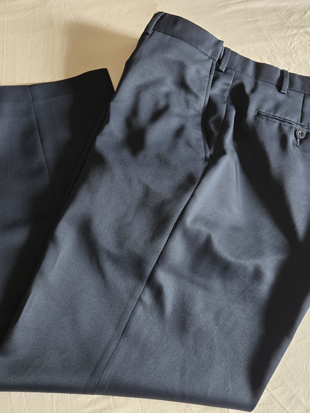 Jos A Bank Leadbetter Golf Pants Mens 38x29 Navy Blue Flat Front